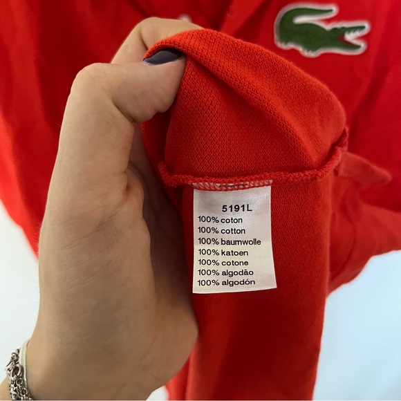 Lacoste Red Men’s Polo Size 3X - Picture 4 of 5